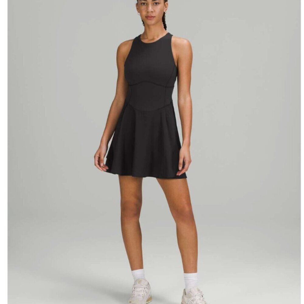Lululemon Court Crush Tennis Dress Black Size 6 - Picture 2 of 7